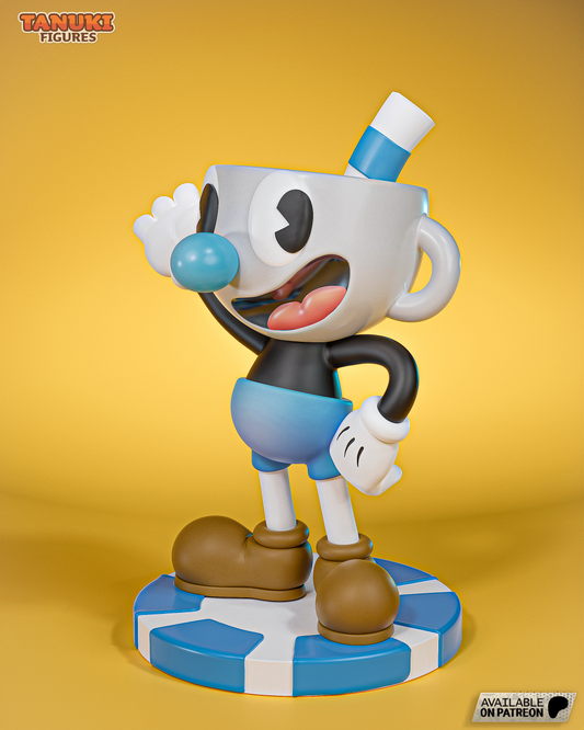 The Cautious Cupfighter (Tanuki Figures)